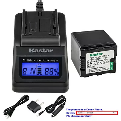 Kastar Dully Decoded Battery LCD Fast Charger For Panasonic VW-VBN260  VBN260 • $21.99