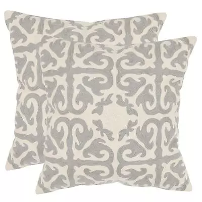 New Safavieh Light Gray Moroccan Pillow 18 In X 18 In • $19.99