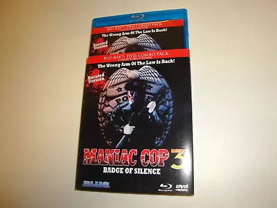 Maniac Cop 3: Badge Of Silence   *Like New* W/Slip Cover*  (Blu-ray/DVD 1992) • $22.95