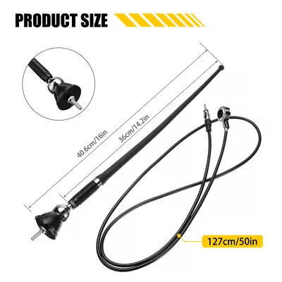 16in  Car Radio Stereo Hidden Antenna Stealth FM AM Truck Boat W/Extension Cable • $12.99