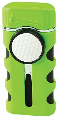 Green Matte Vector Caddie Single Flame Jet Torch Cigar Butane Lighter - 9312 • $32.95