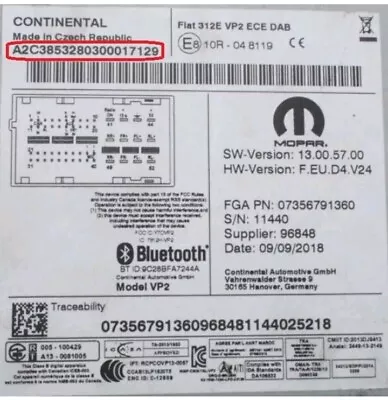 Chrysler ✅ Dodge✅ Fiat✅ Alfa Romeo✅ Unlock Radio Code✅ Vp1 Vp2 Anti Theft Pin✅ • $5.99