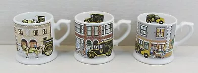 3x Ringtons Coffee Mugs Collectors 1920's 1950's 1960's Wade Ceramics 1995 • £18.95