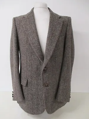 £30 • Buy HARRIS TWEED Jacket, Blazer, The Bay, Brown Herringbone, Wool, 42  Chest - R230