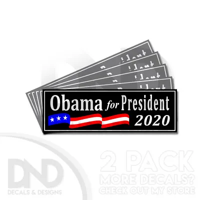 Obama For President 2020 - Michelle Anti Trump Sticker Decal 5 Pack D& BLACK • $6.99