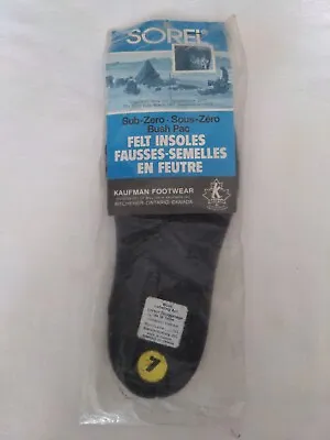 SOREL Kaufman Footwear * Sub-Zero Blue Wool Insoles Washable * Mens Size 7 * NEW • $14.99