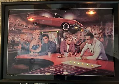 Elvis And Marilyn Monroe Light  James Dean “Evening At Rick’s. Electric Art. • $21.99