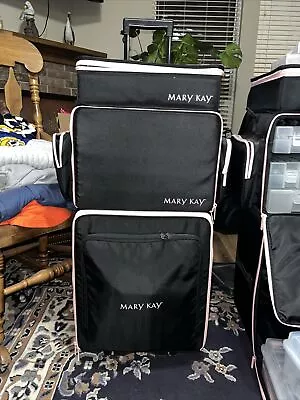 Mary Kay Consultant 3 Piece Black Rolling Insulated Inventory Bag Set • $249.99