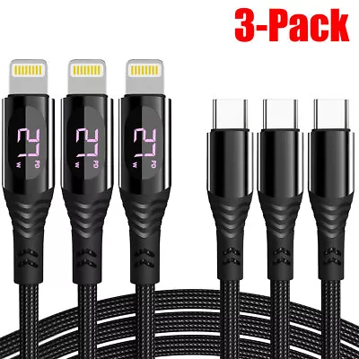 3-Pack Fast Charging Cable Type C To IPhone Charger Cord For IPhone 14 13 12 11 • $28.99