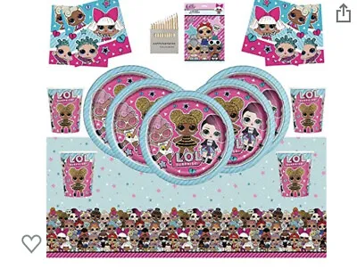 £3.99 • Buy LOL Surprise Girls Birthday Party Decorations Bundle 4 Persons To 24 Persons Set