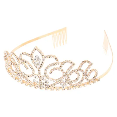  Crystal Rhinestone Headband Toddler Tiara Girl Hair Accessories Miss Child • £6.95