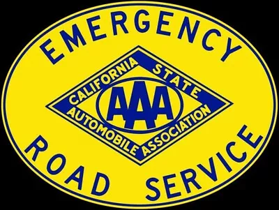 AAA Road Service Of California NEW Sign 18  Wide Oval Diecut Style USA STEEL • $64.88