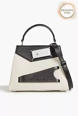 RRP€1515 MAISON MARGIELA Leather Tote Bag Top Handle Two-Tone Made In Italy • £185