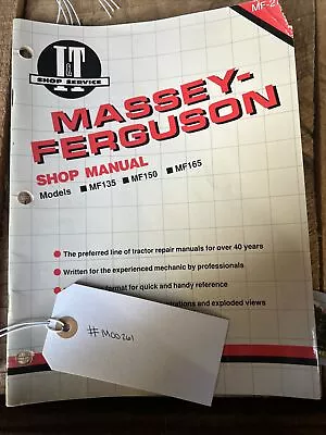 I&T Massey-Ferguson Shop Manual Models MF135-150-165 • $20