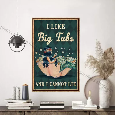Mermaid Like Big Tuls And I Cannot Lie Poster Memaid Poster • $14.52