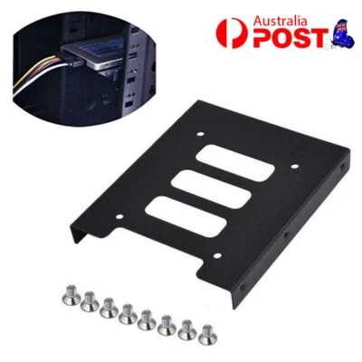 $4.68 • Buy 2.5 Inch SSD HDD To 3.5 Inch Metal Mounting Adapter Bracket Dock For PC Black AU