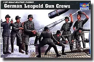 Trumpeter 406 1/35 German Leopold Railway Gun Crew Figure Set (8) • $20.99