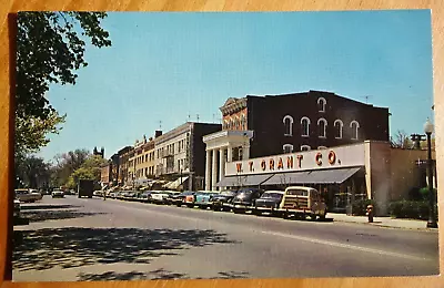 W T Grant Dept Store Looking South Main St Great Barrington MA Chrome Postcard • $3