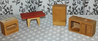 Vintage 1970'S CREATIVE PLAYTHINGS Dollhouse Furniture WOOD • $9.99