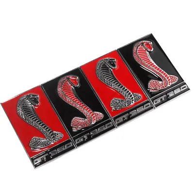 UK - For Ford Mustang GT350 Rear Emblem Black Red Replacement Truck Lid Metal • £10.99