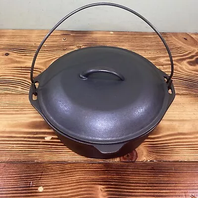 Vintage Lodge Unmarked Cast Iron #8 - 5 Quart Dutch Oven With Lid Restored • $79.99