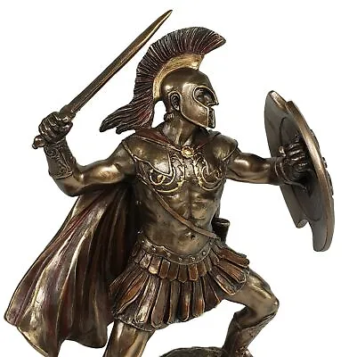 $68.36 • Buy ACHILLES 9 1/2  W/ Sword & Shield GREEK MYTHOLOGY Sculpture Statue Bronze Color