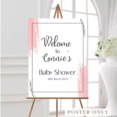 Personalised Baby Shower Welcome Sign Party Poster Sign Print - A5 A4 A3 A2 A1 • £3.99