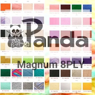 Panda Magnum 8 Ply Acrylic Crochet Or Knitting Yarn - Variety Of Colours 100 Gs • $5