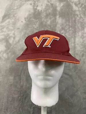 Virgina Tech Hokies Hat Fitted 7 1/8 Red Outdoor Teamwear Sportswear NCAA • $14.99