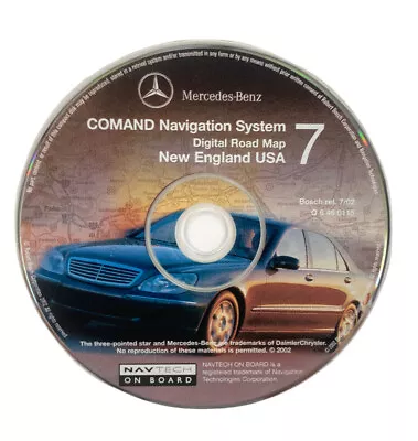 Mercedes-Benz 2002 #7 New England USA COMMAND Navigation Road Map CD Disc • $39.99