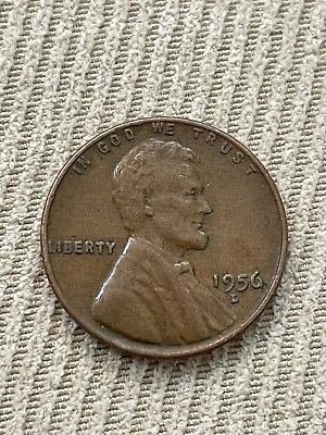 RARE 1956-D Lincoln Wheat Cent L ERROR In VF/XF Condition • $1099