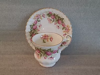Rosina Queens Bone China Wild Flowers Clover Footed Tea Cup & Saucer Set England • £11.68