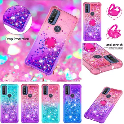 For Motorola Moto G 5G G Pure G Stylus 2024 Liquid Glitter Clear TPU Phone Case • $9.89