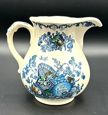 Mason's Ironstone Blue 'Fruit Basket' Jug/Pitcher 14cm Tall • £12