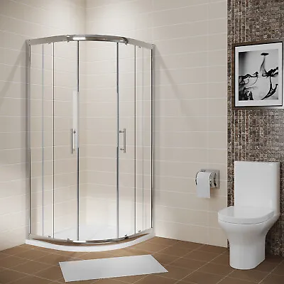 Quadrant Shower Enclosure And Tray SMC Anti-slip Stone-textured Surface Base • £94.99