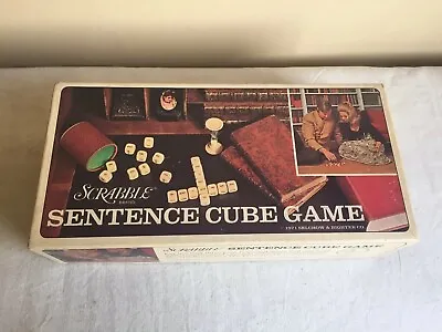 Vintage 1971 Scrabble Sentence Cube Word Spelling Dice Timer Game USA Complete • $19.99