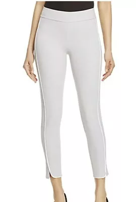 HUE Womens Piped Polished Twill Skimmer  Leggings Small Grey 4-6 W 25  • $9.99