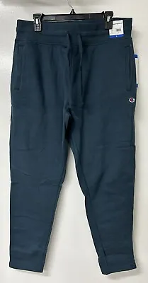 CHAMPION Size LARGE Mens Fleece Tapered Joggers Blue W/ Pockets • $18.20