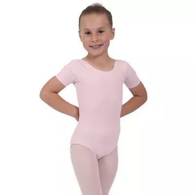 £13.09 • Buy Dancing Daisy Megan Girls Ballet Dance Leotard Short Sleeve Pale Pink Child