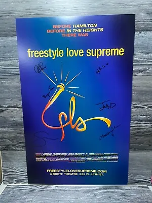 $162 • Buy Freestyle Love Supreme, Fls, Broadway Window Card/poster, Cast Signed, Booth