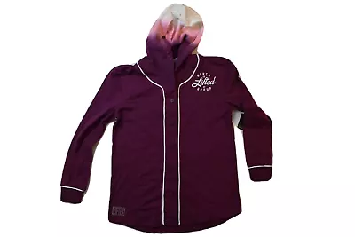 Lifted Research Group LRG Womens Fade Generation Hooded Seep Plum Jersey NWT S • £17.35