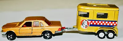 VINTAGE MAJORETTE 249 MERCEDES 450SE & MIRA HORSEBOX (Spanish) • £4.75