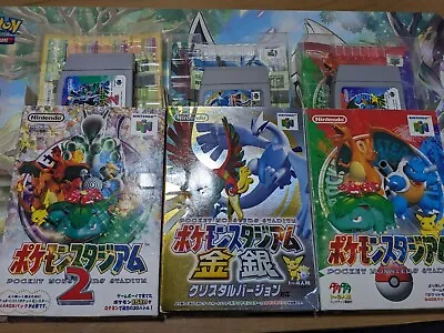 Pokemon Stadium 12 Lot Of 3 Boxed Nintendo 64 N64 Japan Aus Seller In Japan • $132