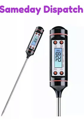 £3.69 • Buy Digital Food Thermometer Probe Cooking Meat Kitchen Temperature BBQ Turkey Milk.