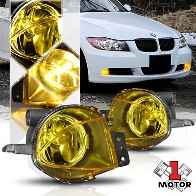 Golden Yellow Lens Fog Light Bumper Lamps For 06-08 BMW E90/E91/E92/E93 3-Series • $30.87