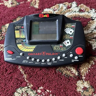 1995 Tiger Electronics Handheld Caesars Palace Deluxe 5 In 1 Video Poker Slots • $5