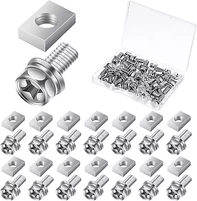 48 Pack Motorcycle Battery Terminal Bolt Square Nut Kit M6 X 16Mm Motorcycle Bat • $12.97