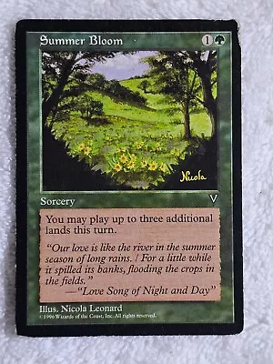 MTG Summer Bloom - Visions 1996 Magic The Gathering Card U Moderate Play • $2.95
