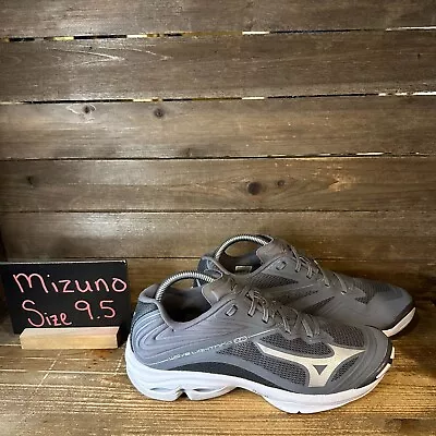 Womens Mizuno Wave Lightning Z6 Gray Athletic Court Shoes Sneakers Size 9.5 M • $39.99