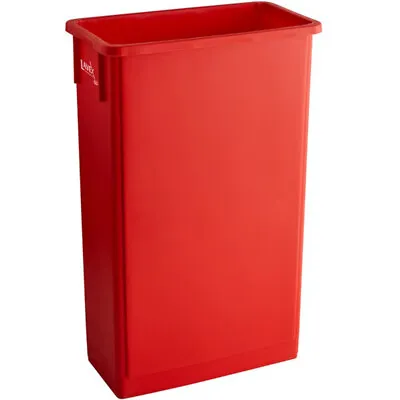 $62.49 • Buy 23 Gallon Heavy Duty Plastic Stackable Restaurant Red Slim Rectangular Trash Can